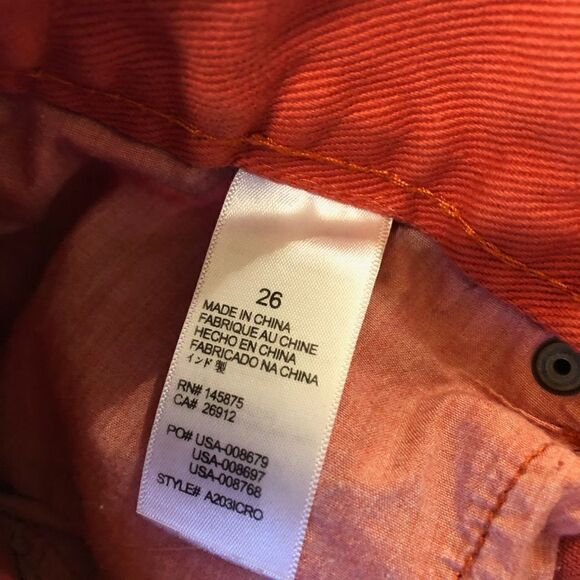 Amuse Society Distressed Orange Shorts - Women’s 26 - Picture 4 of 7